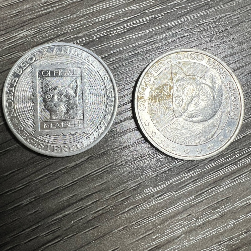 Collectible vintage Cat/dog tokens